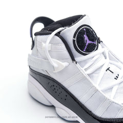 Jordan 6 High-Top Sneakers White Black Purple