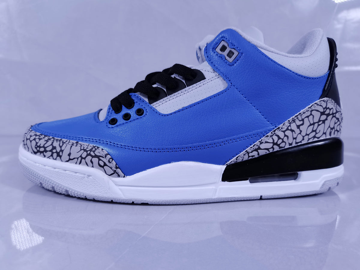 Jordan Air Jordan 3 Retro Blue Black and White Sneakers