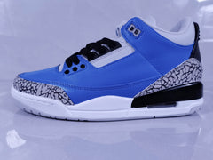 Jordan Air Jordan 3 Retro Blue Black and White Sneakers