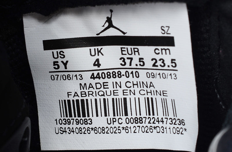 Jordan Air Jordan 5 Retro Black and Silver High-Top Sneakers