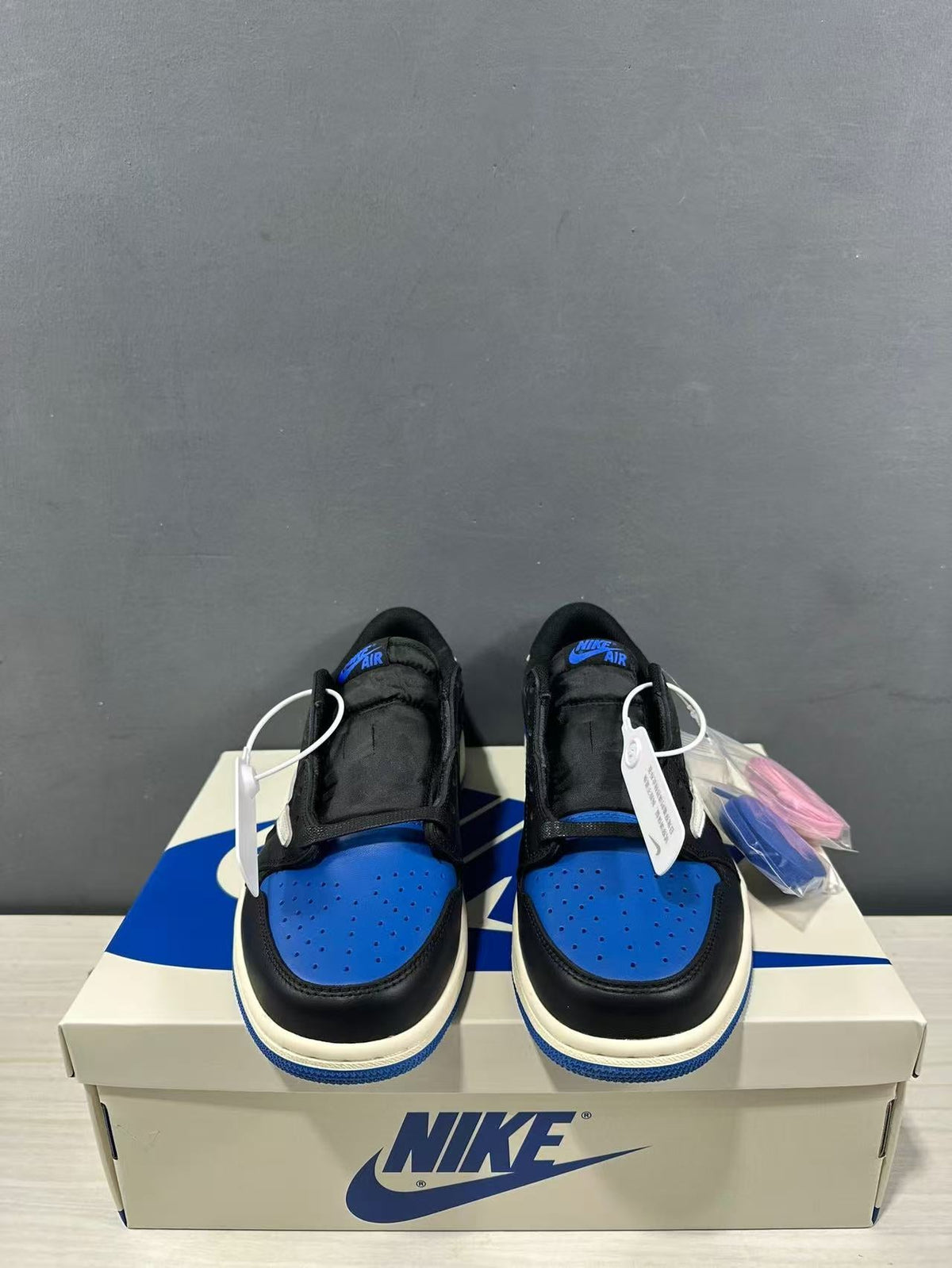 Jordan Air Jordan 1 Low Travis Scott Fragment Black Blue Sneakers