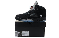 Jordan Air Jordan 5 Retro Black and Silver High-Top Sneakers