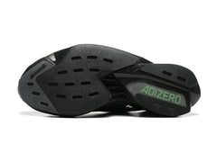 Adidas Adizero Running Shoes, Black with Green Accents
