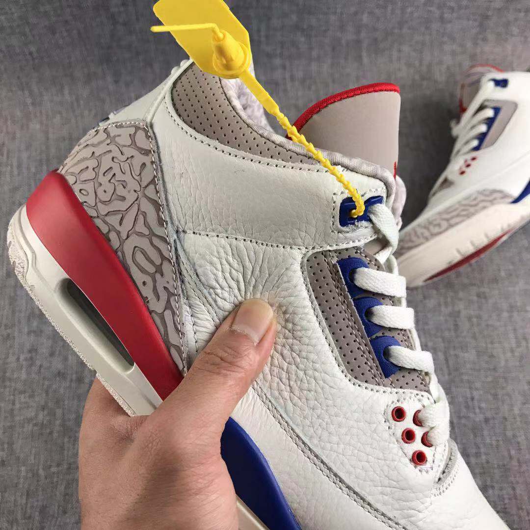 Air Jordan 3 Independence Day White Basketball Sneakers