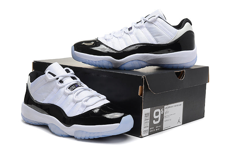 Air Jordan 11 Low White Black Basketball Sneakers
