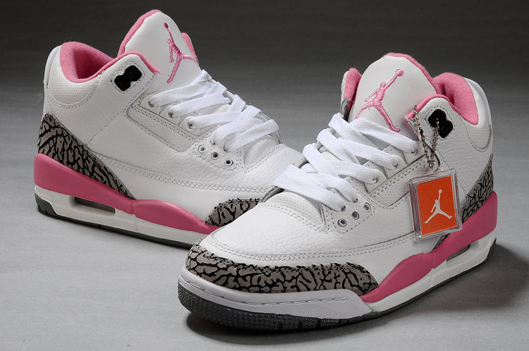 Jordan Air Jordan 3 High-Top Sneakers White Pink