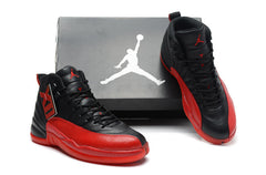 Air Jordan 12 Black and Red High-Top Basketball Sneakers