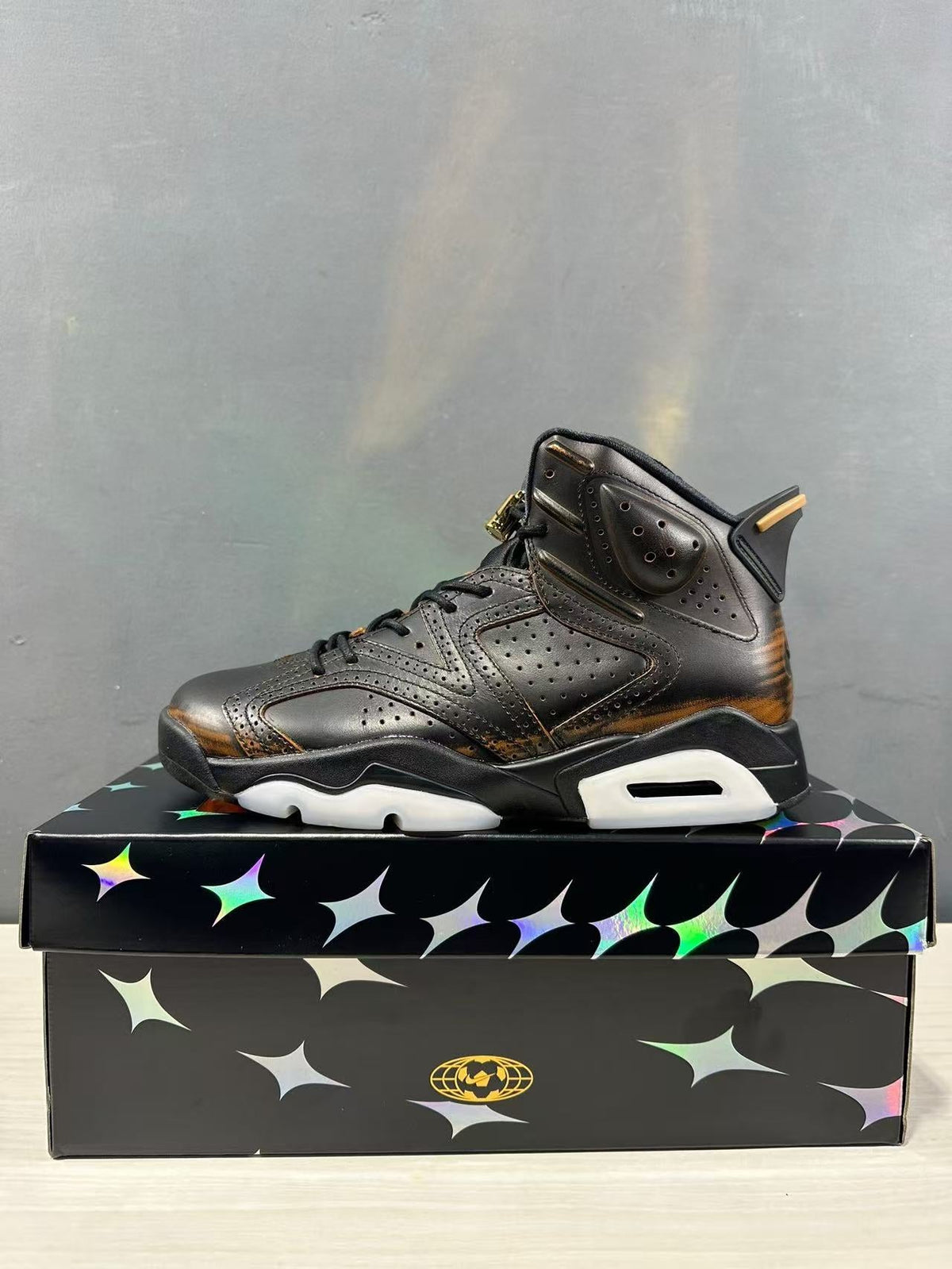 Jordan Air Jordan 6 Xuan Wu Black Basketball Sneakers IR7572-220