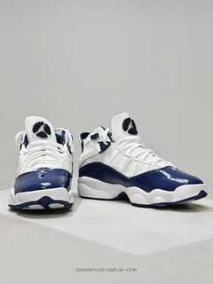 Jordan 6 Sneakers White and Navy