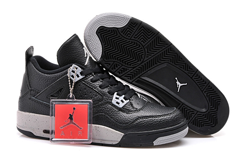 Air Jordan 4 Oreo Black and Grey Basketball Shoes 314254-003