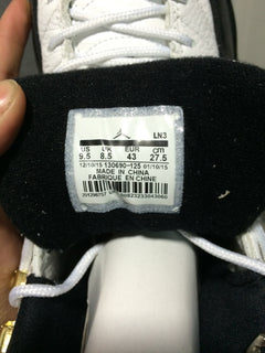 Jordan Air Jordan 12 Retro White and Black High-Top Sneakers