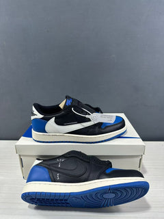 Jordan Air Jordan 1 Low Travis Scott Fragment Black Blue Sneakers