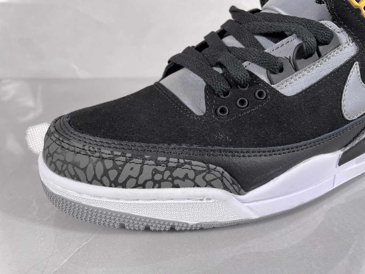Air Jordan 3 Retro Black and Grey Sneakers