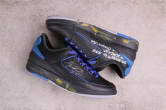 Jordan 2 Low x Off-White Black Blue Sneakers DM7866-14