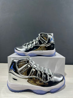 Jordan Air Jordan 11 Retro Liquid Silver High-Top Sneakers