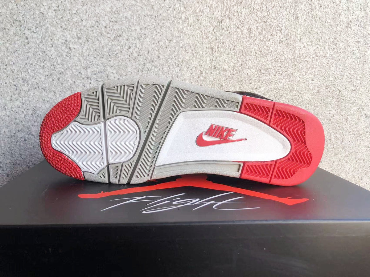 Jordan 4 Black Grey Red High-Top Sneakers