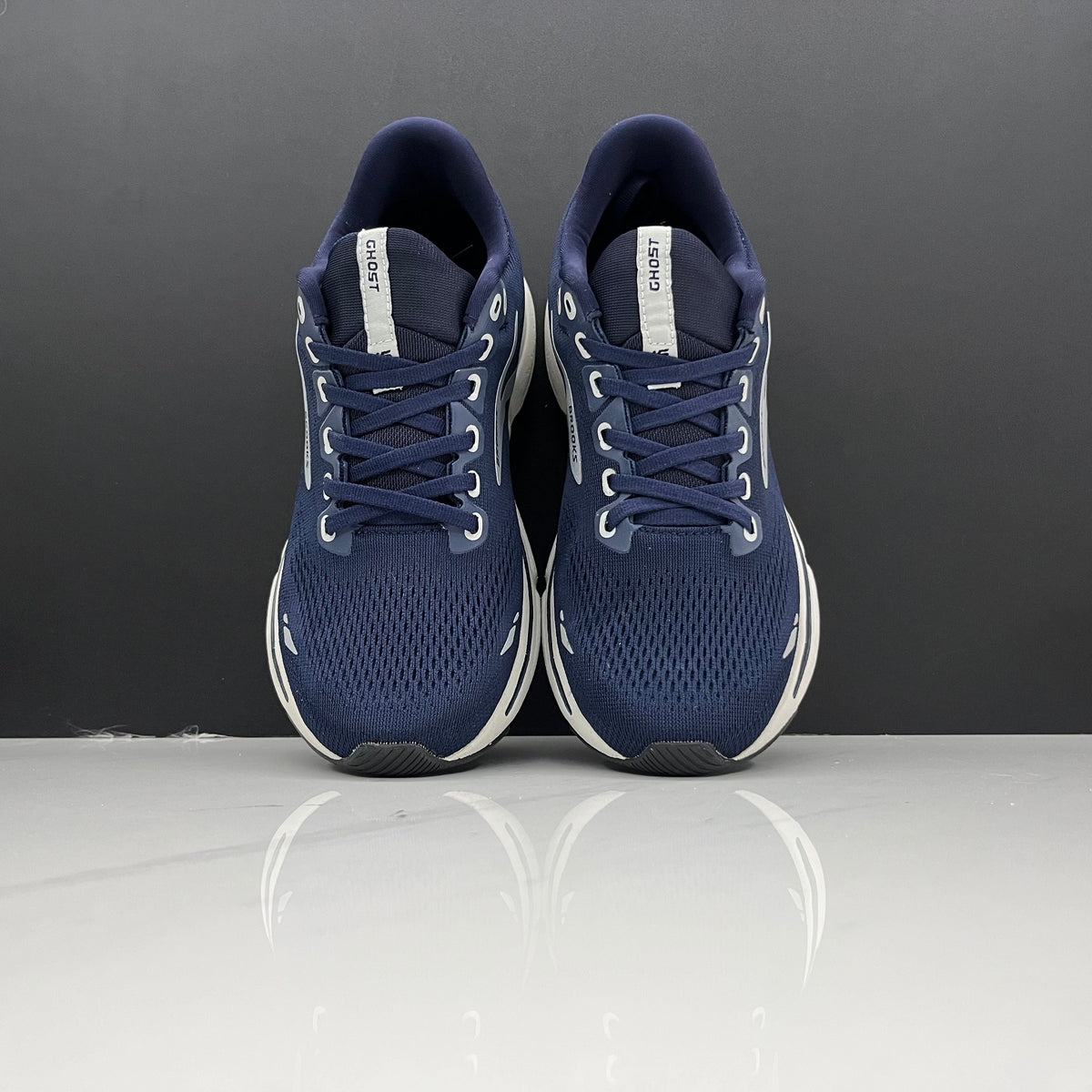 Brooks Ghost 15 Running Shoes in Navy and White