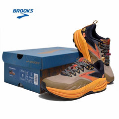 Brooks Cascadia 16 Trail Running Shoes in Tan and Orange