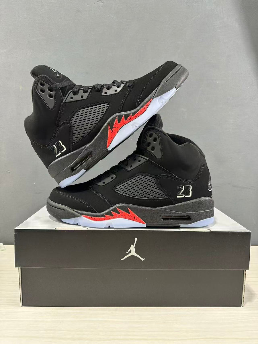 Jordan Air Jordan 5 Retro Black Red High-Top Sneakers