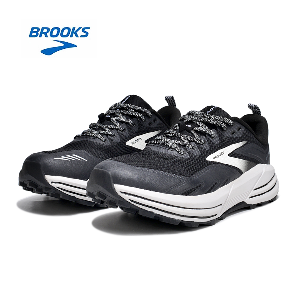 Brooks Cascadia 16 Trail Running Shoes in Black and White