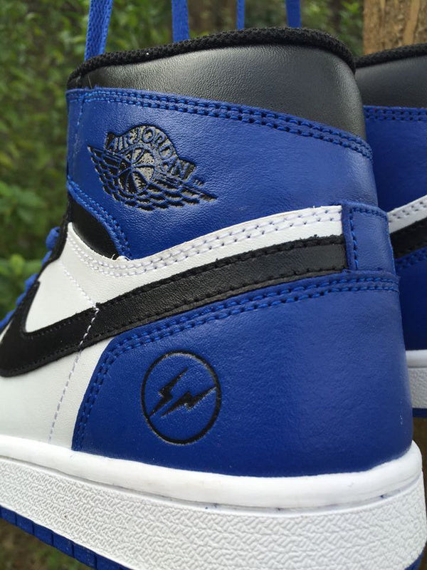Jordan 1 High Sneakers in Black, White and Royal Blue