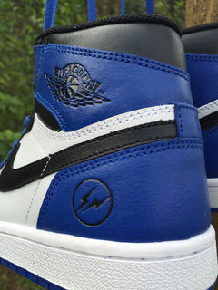 Jordan 1 High Sneakers in Black, White and Royal Blue