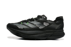 Adidas Adizero Running Shoes, Black with Green Accents