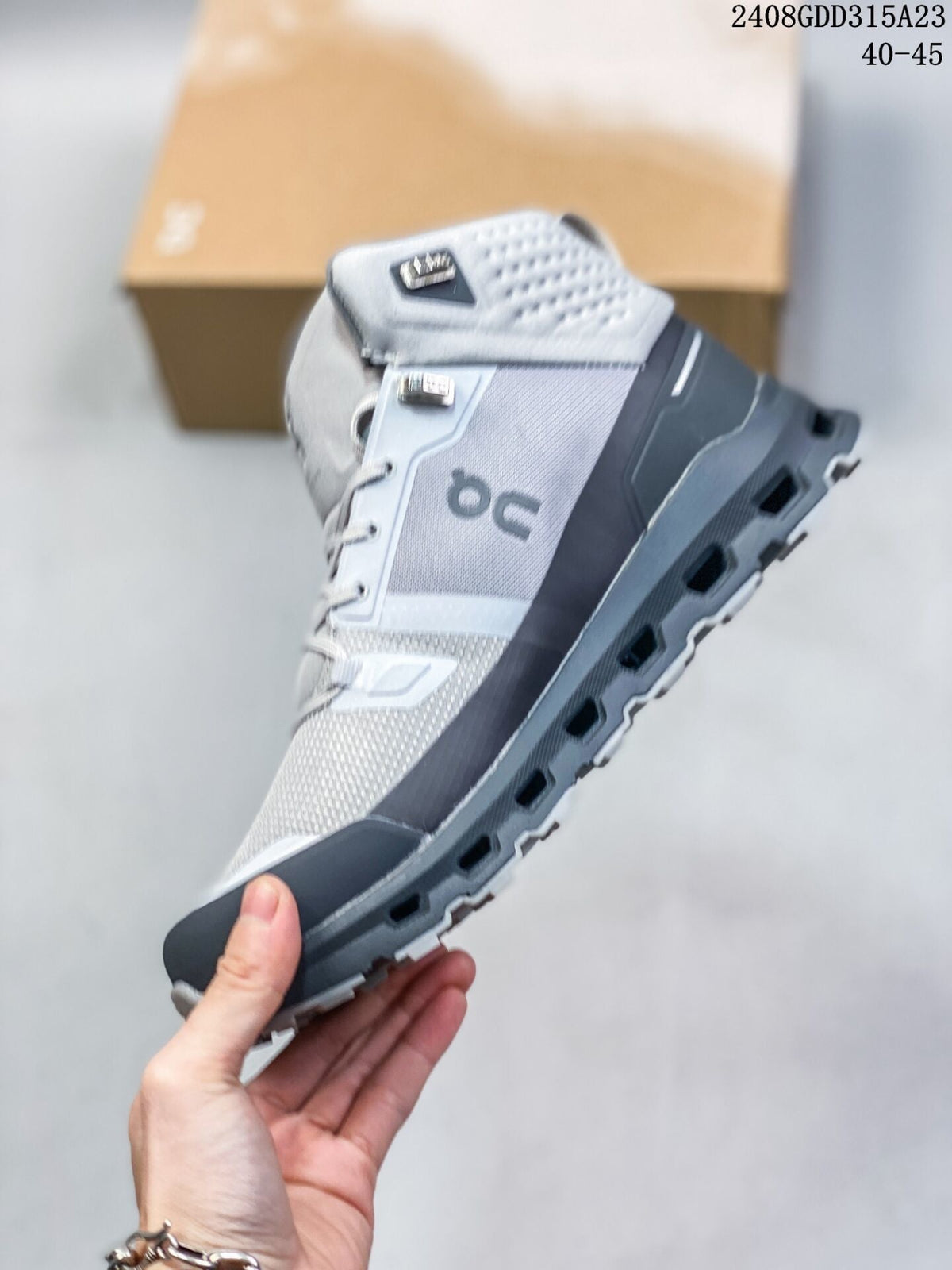 On Cloudnova Flux High-Top Sneakers in Gray