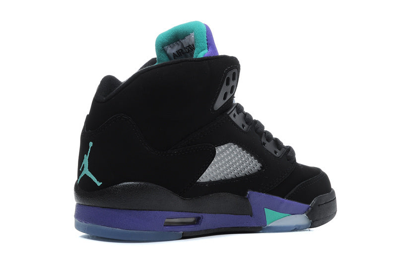 Jordan Air Jordan 5 Black Purple High-Top Sneakers 440892-007