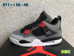 Jordan Air Jordan 4 Sneakers, Gray, Black and Red