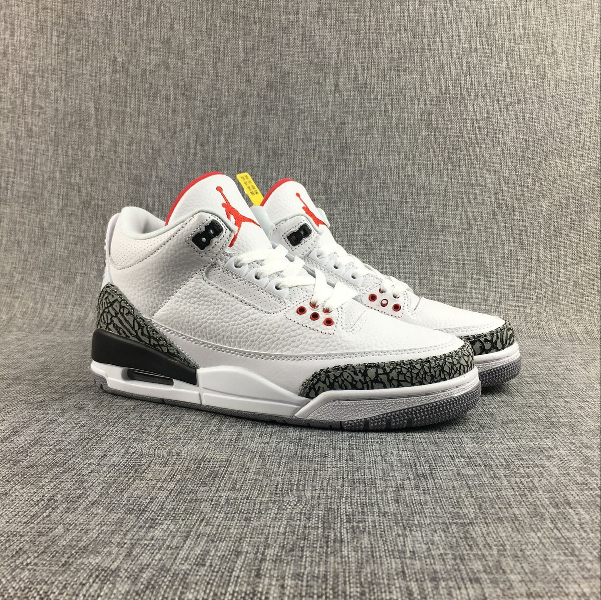 Air Jordan 3 White Cement High-Top Sneakers