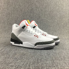 Air Jordan 3 White Cement High-Top Sneakers
