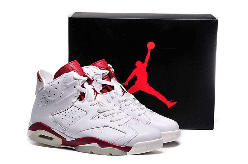 Air Jordan 6 Retro High Sneakers White and Red