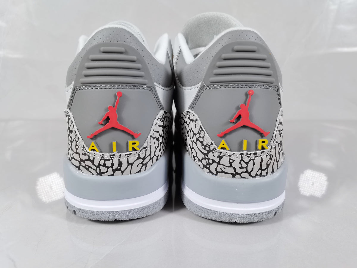 Jordan Air Jordan 3 Retro Grey and Orange Sneakers