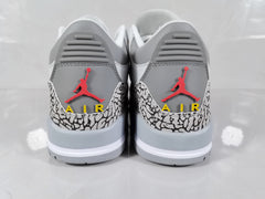 Jordan Air Jordan 3 Retro Grey and Orange Sneakers