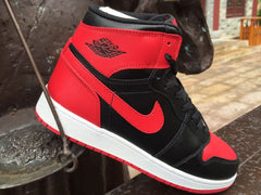 Air Jordan 1 High Black Red White Sneakers