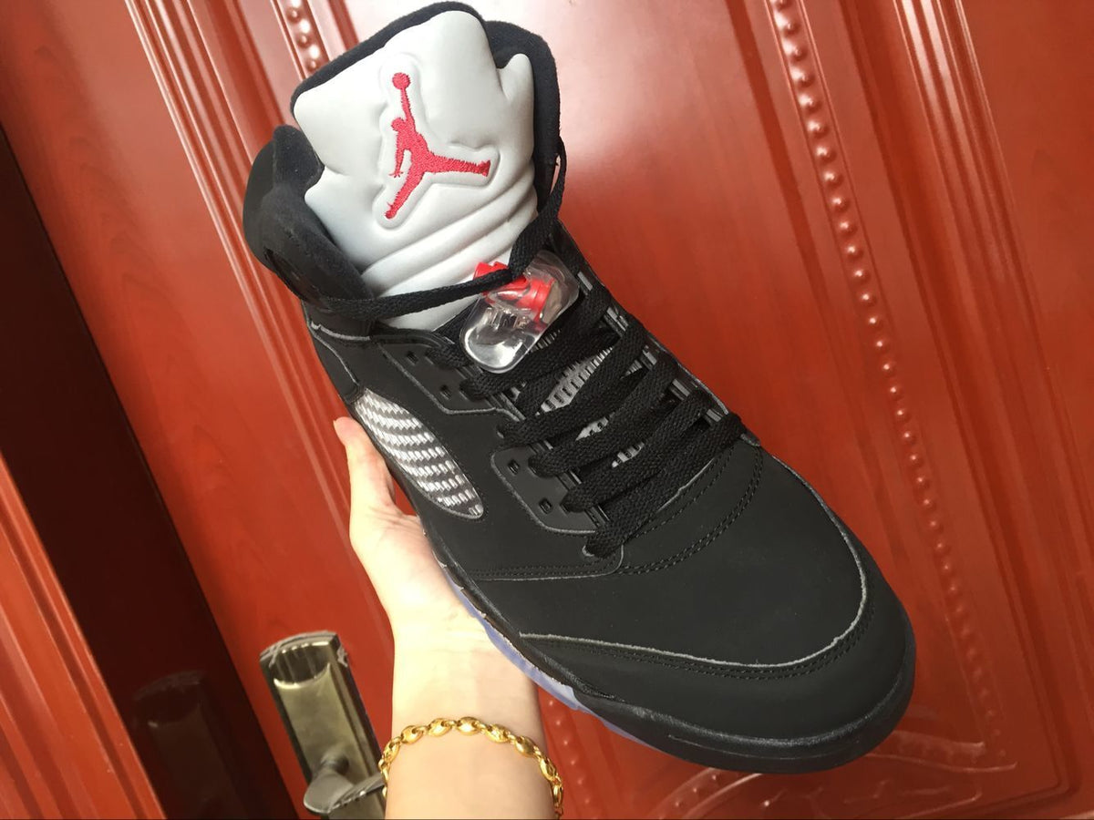 Air Jordan 5 Black Silver High-Top Sneakers