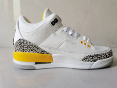 Jordan Air Jordan 3 Retro White and Yellow Sneakers