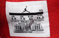 Air Jordan 4 Retro White and Red High-Top Sneakers