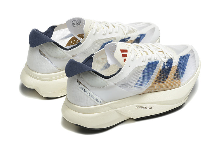 Adidas Adizero Adios Pro 3 Running Shoes, White Blue