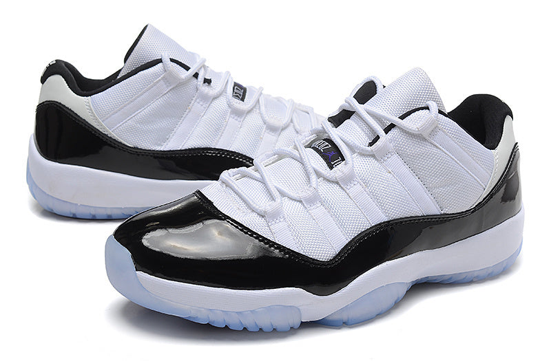 Air Jordan 11 Low White Black Basketball Sneakers