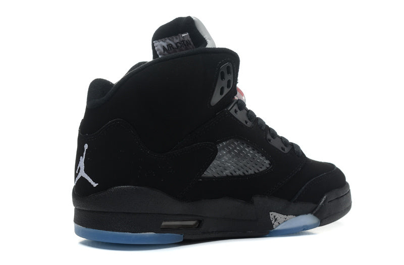 Jordan Air Jordan 5 Retro Black and Silver High-Top Sneakers
