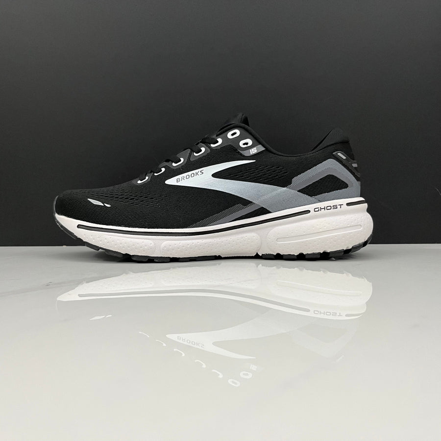 Brooks Ghost 15 Running Shoes, Black and White