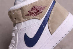 Jordan Air Jordan 1 Mid Sneakers White Navy Beige DO6726-100