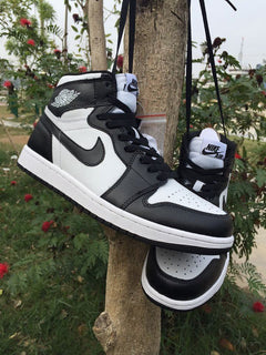 Jordan 1 High Black and White Sneakers