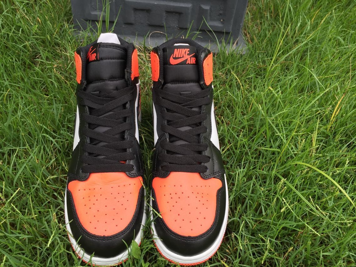 Jordan 1 High Women's Black Orange White Sneakers