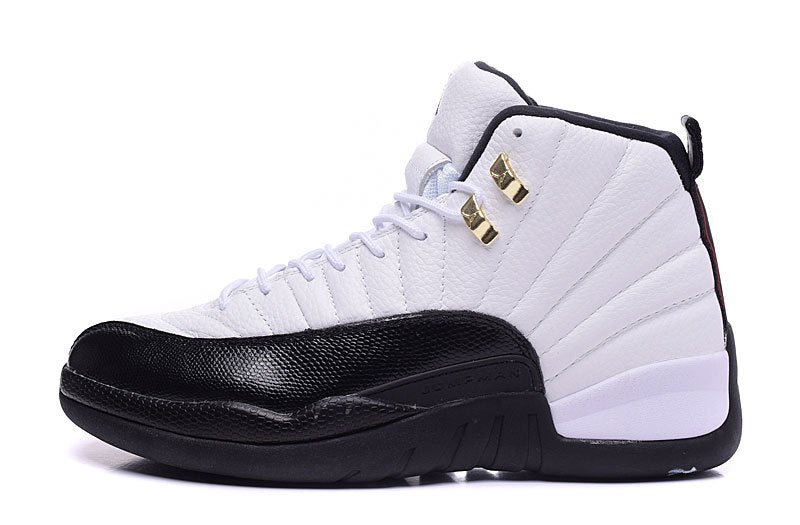 Jordan Air Jordan 12 Retro White and Black High-Top Sneakers