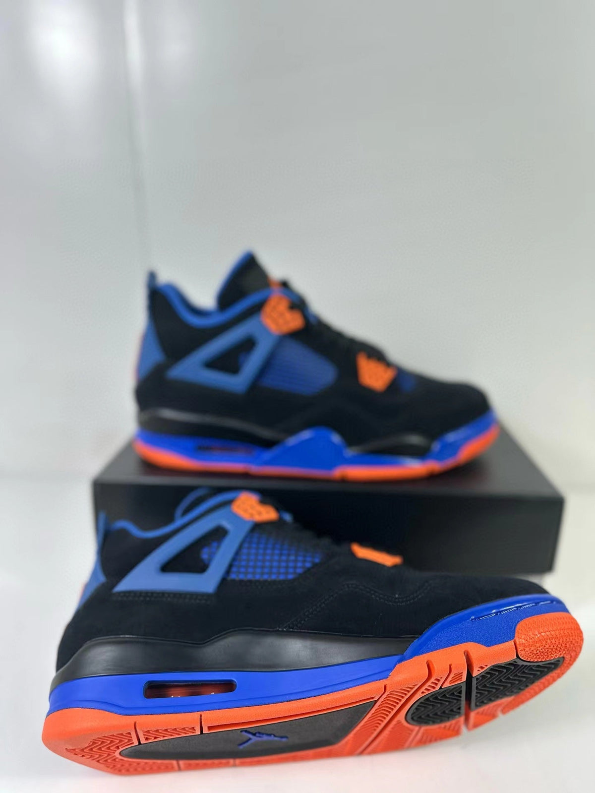 Jordan Air Jordan 4 Retro Black Blue Orange Sneakers