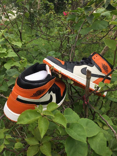 Jordan 1 High Sneakers in Black, White and Orange