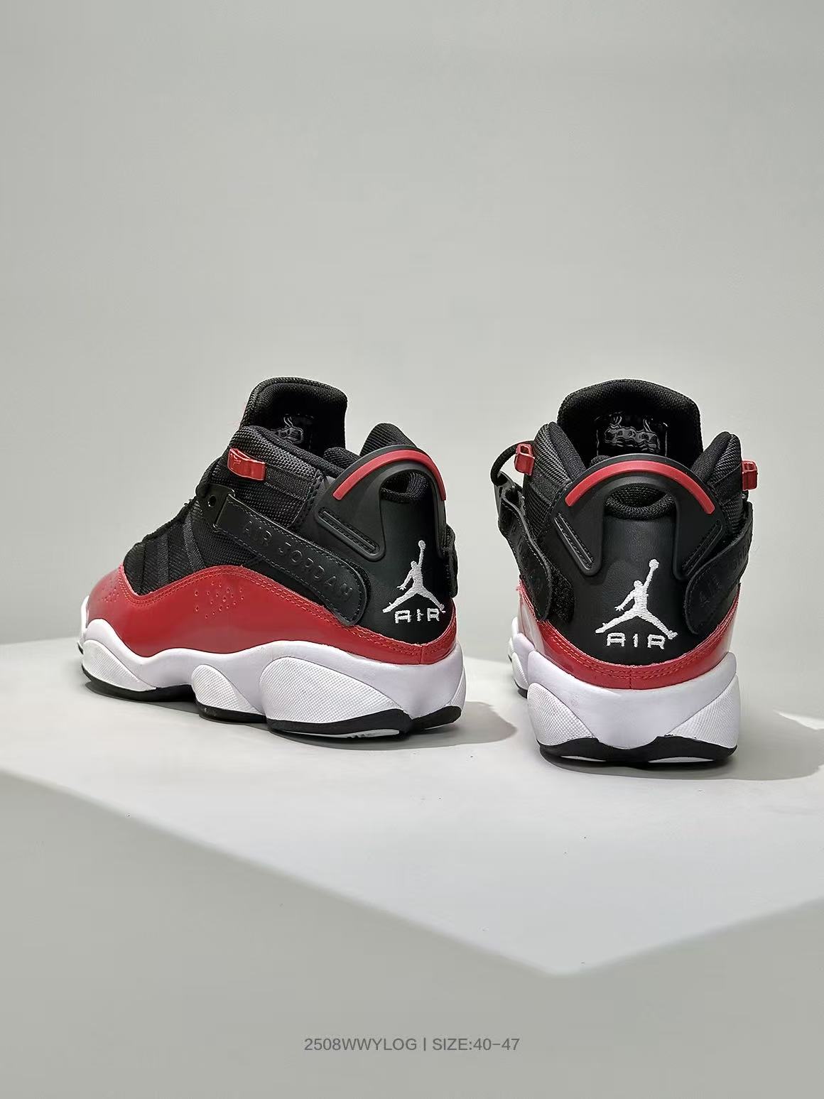 Jordan Six Rings 6-2 Black and Red Sneakers